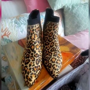 Leopard print boots